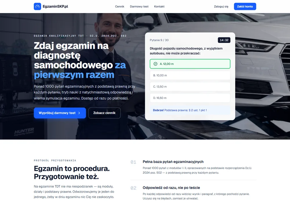 Podgląd strony egzaminskp.pl