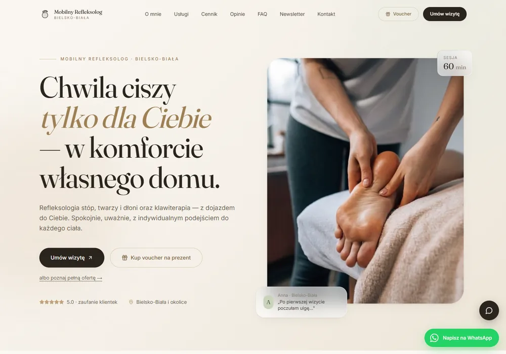 Podgląd strony mobilnyrefleksolog.pl